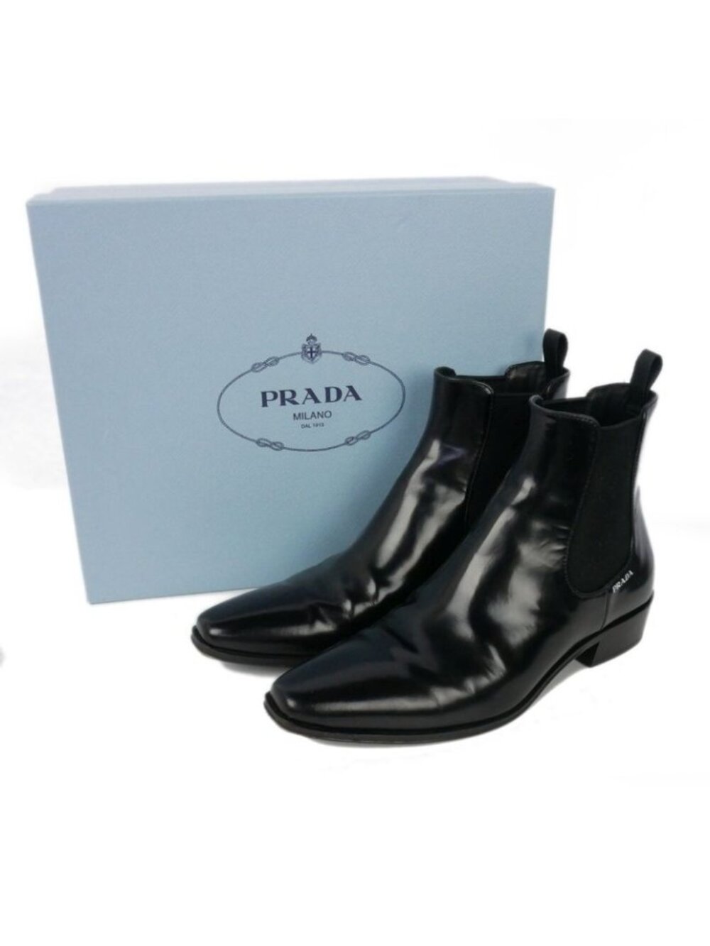Prada Side Logo Chelsea Boots Short 35.5 - Picture 9 of 9